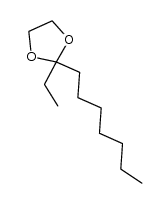 2-n-Heptyl-2-ethyl-1,3-dioxolan结构式