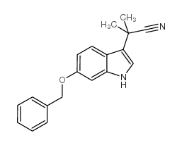 α,α-二甲基-6-(苯基甲氧基)-1H-吲哚-3-乙腈结构式