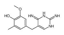 4-[(2,4-diaminopyrimidin-5-yl)methyl]-2-methoxy-6-methylphenol结构式