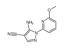 5-氨基-1-(6-甲氧基-2-吡啶)-1H-吡唑-4-甲腈结构式