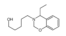 5-(4-ethyl-2,4-dihydro-1,3-benzoxazin-3-yl)pentan-1-ol结构式