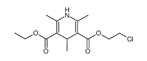 2,4,6-trimethyl-1,4-dihydro-pyridine-3,5-dicarboxylic acid 2-chloro-ethyl ester ethyl ester结构式