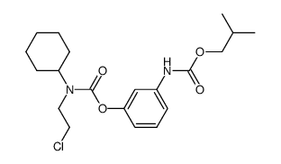 N-(2-chloroethyl)-cyclohexylcarbamic acid-(3-(2-methylpropoxycarbonylamino)-phenyl)ester结构式
