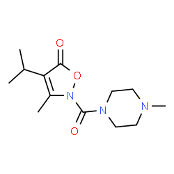 Piperazine,1-methyl-4-[[3-methyl-4-(1-methylethyl)-5-oxo-2(5H)-isoxazolyl]carbonyl]- (9CI) structure