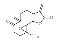 Oxireno[9,10]cyclodeca[1,2-b]furan-4,9(1aH,5H)-dione,octahydro-1a-methyl-5,8-bis(methylene)-, [1aR-(1aR*,7aS*,10aS*,10bR*)]- (9CI) structure