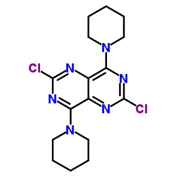 2,6-DICHLORO-4,8-DIPIPERIDINOPYRIMIDINO[5,4-D]PYRIMIDINE Structure