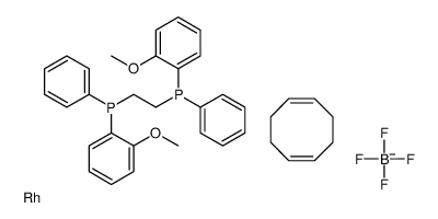 (s,s)-1,2-ethanediyl-bis-[(2-methoxyphenyl)-phenylphosphine]]-(1,5-cyclooctadiene)-rhodium(i)]-tetrafluoroborate structure