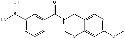 3-(2,4-二甲氧基苯基甲氨基甲酰基)苯硼酸结构式