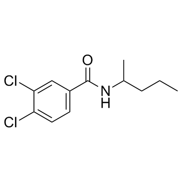 3,4-二氯-N-(1-甲基丁基)-苯甲酰胺结构式