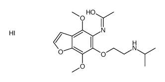 N-[4,7-dimethoxy-6-[2-(propan-2-ylamino)ethoxy]-1-benzofuran-5-yl]acetamide,hydroiodide Structure
