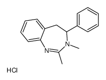 2,3-dimethyl-4-phenyl-4,5-dihydro-1,3-benzodiazepine,hydrochloride结构式