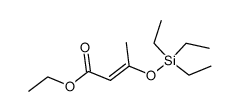 β-triethylsiloxycrotonic acid ethyl ester Structure