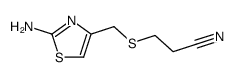 3-(2-aminothiazol-4-yl-methylthio)propionitrile结构式