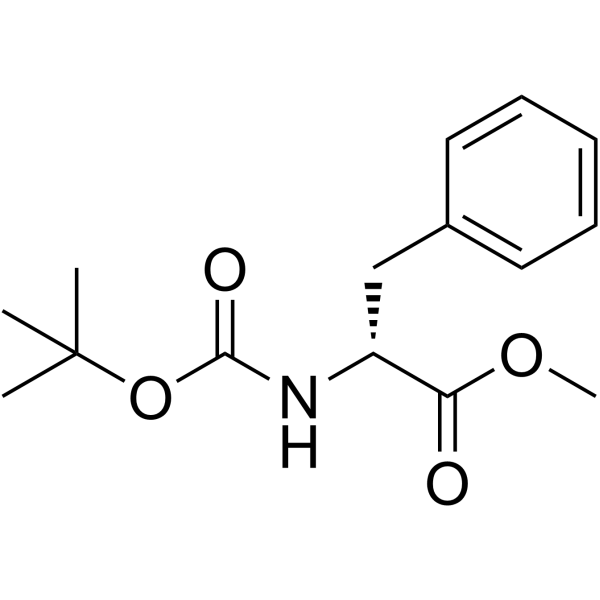 Boc-D-苯丙氨酸甲酯结构式