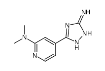 4-(3-amino-1H-1,2,4-triazol-5-yl)-N,N-dimethylpyridin-2-amine结构式