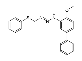 3-(4-methoxy-[1,1'-biphenyl]-3-yl)-1-((phenylthio)methyl)triaz-1-ene Structure