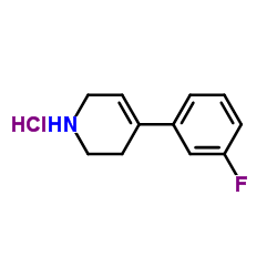 4-(3-氟苯基)-1,2,3,6-四氢吡啶盐酸盐结构式