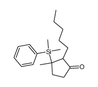 3-(dimethyl(phenyl)silyl)-3-methyl-2-pentylcyclopentan-1-one结构式