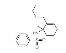 N-(2-butyl-1-methylcyclohex-2-en-1-yl)-4-methylbenzenesulfonamide结构式