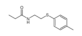 N-[2-[(4-methylphenyl)thio]ethyl]propanamide结构式
