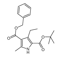 4-benzyl 2-tert-butyl 3-ethyl-5-methyl-1H-pyrrole-2,4-dicarboxylate结构式