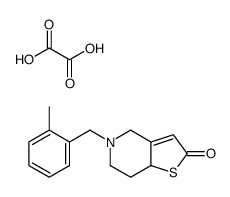 5-[(2-methylphenyl)methyl]-4,6,7,7a-tetrahydrothieno[3,2-c]pyridin-2-one,oxalic acid Structure