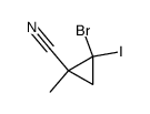 2-Brom-2-iod-1-methyl-1-cyclopropancarbonitril结构式