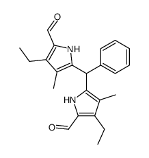 α,α-<5,5'-diformyl-4,4'-diethyl-3,3'-dimethyl-2,2'-dipyrryl>toluene结构式