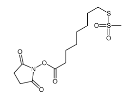 N-琥珀酰亚胺基氧基羰基庚基甲烷硫代磺酸盐结构式