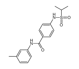 N-(3-methylphenyl)-4-(propan-2-ylsulfonylamino)benzamide结构式