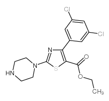 ethyl 2-piperazine-4-(3,5-dichloro)phenyl thiazole-5-carboxylate Structure