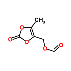 4-甲酰基-5-甲基-1,3-间二氧杂环戊烯-2-酮结构式