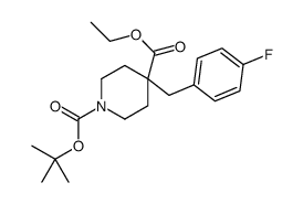 1-tert-Butyl 4-ethyl 4-(4-fluorobenzyl)piperidine-1,4-dicarboxylate Structure