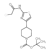 tert-butyl 4-(2-(2-chloroacetamido)thiazol-4-yl)piperidine-1-carboxylate Structure