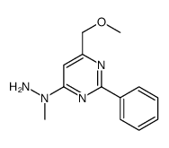 1-[6-(methoxymethyl)-2-phenylpyrimidin-4-yl]-1-methylhydrazine Structure