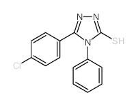5-(4-氯苯基)-4-苯基-4H-[1,2,4]噻唑-3-硫醇结构式