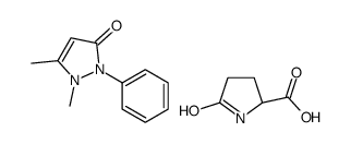 5-oxo-L-proline, compound with 1,2-dihydro-1,5-dimethyl-2-phenyl-3H-pyrazol-3-one (1:1)结构式