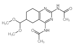 Acetamide,N,N'-[6-(dimethoxymethyl)-5,6,7,8-tetrahydro-2,4-quinazolinediyl]bis- (9CI) Structure