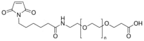 O-[N-(6-马来酰亚胺己酰)氨基乙基]-O′-(2-羧乙基)聚乙二醇 3000结构式