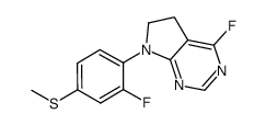 4-fluoro-7-[2-fluoro-4-(methylthio)phenyl]-6,7-dihydro-5H-pyrrolo[2,3-d]pyrimidine结构式