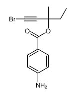 (1-bromo-3-methylpent-1-yn-3-yl) 4-aminobenzoate Structure