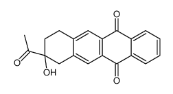 9-acetyl-9-hydroxy-8,10-dihydro-7H-tetracene-5,12-dione结构式