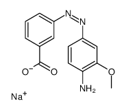 sodium 3-[(4-amino-3-methoxyphenyl)azo]benzoate结构式