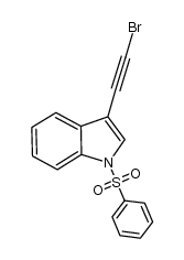 3-(bromoethynyl)-1-(phenylsulfonyl)-1H-indole结构式