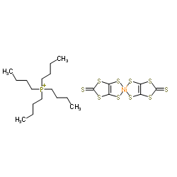 四丁基鏻双(1,3-二噻环戊二烯-2-硫酮-4,5-二硫醇)镍(III)络合物结构式