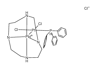 cis-((H2cyclen)P)PtCl2PPh3}Cl Structure