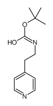 (2-吡啶-4-基-乙基)氨基甲酸叔丁酯结构式