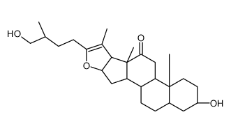 (25R)-3β,26-Dihydroxy-5α-furost-20(22)-en-12-one结构式
