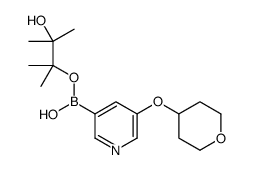 5-(四氢-2H-吡喃-4-基氧基)吡啶-3-硼酸频那醇酯结构式