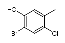 2-溴-4-氯-5-甲基苯酚结构式